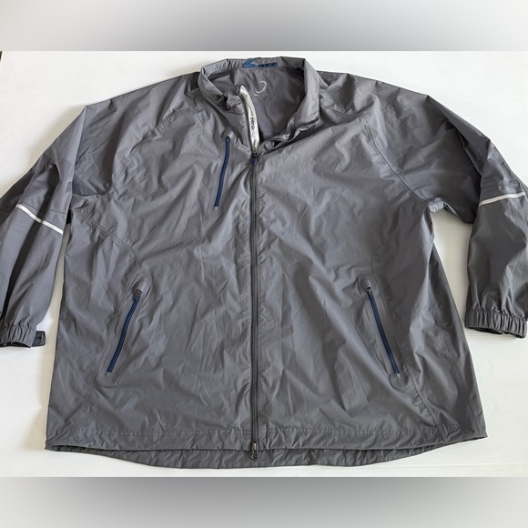 Zero Restriction POWER TORQUE FULL ZIP Waterproof Jacket Navy Gray Men's 4XB